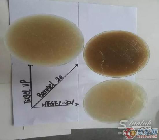在PAO10中成脂情况（固含13%）