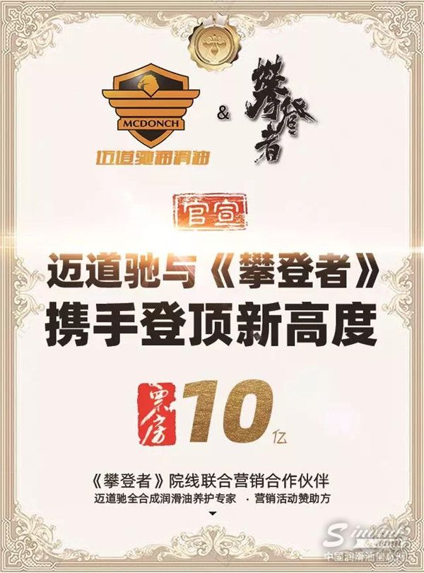 迈道驰润滑油与《攀登者》携手登顶新高度