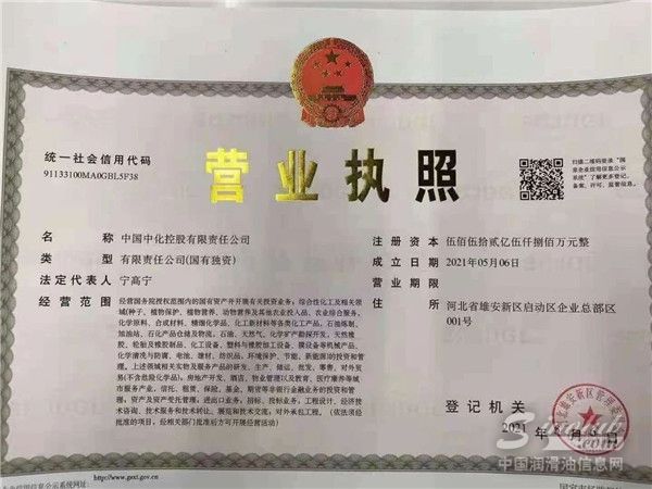 中国中化控股揭牌成立，落户雄安！